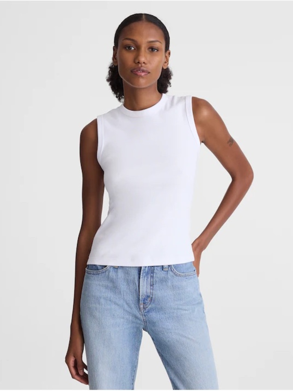 Madewell The '90s Shell Tank in Compact Cotton • Size small • NWT • NZ781